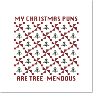 Ugly Christmas Sweater Tree Funny Pun Posters and Art